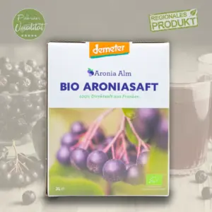 Aronisaft 3 Liter Vorderseite