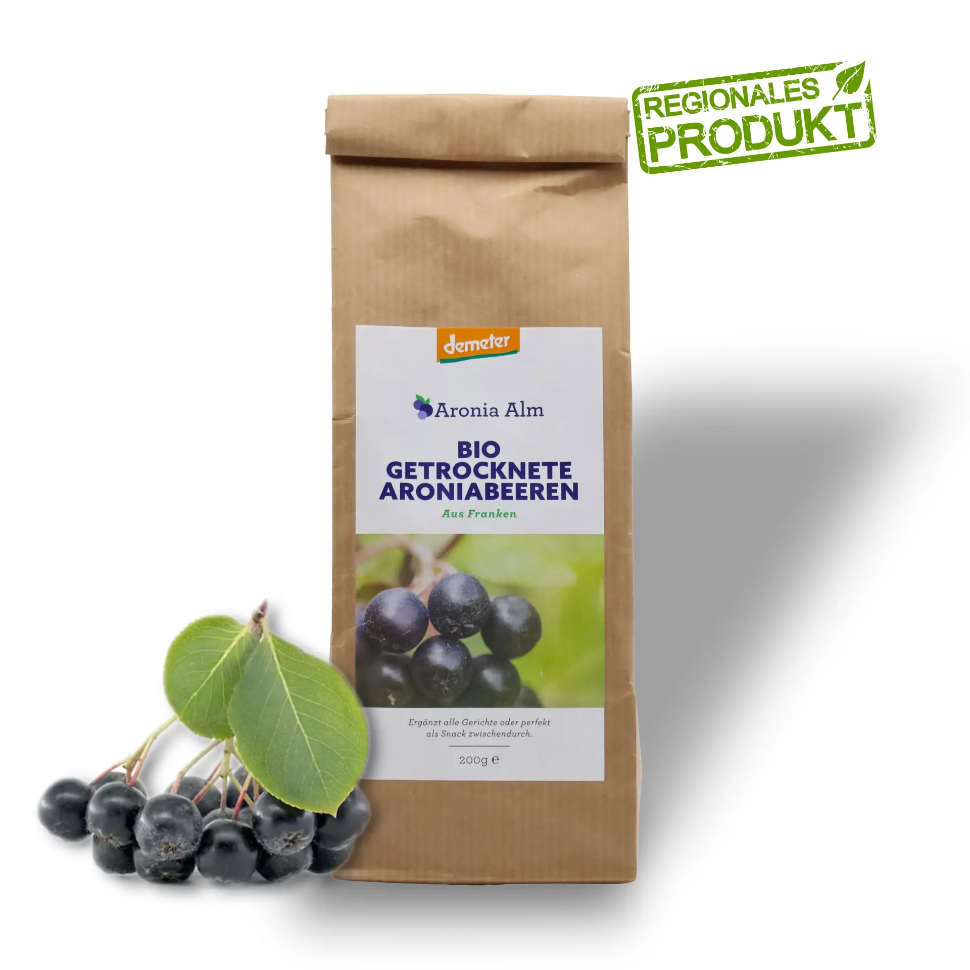Getrocknete Aroniabeeren von der Aronia Alm