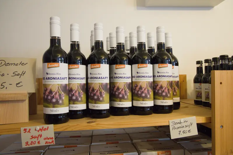 Aronia Alm Produkte im Hofladen